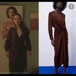 Zara Limited Edition Chocolate Shirt Dress Small